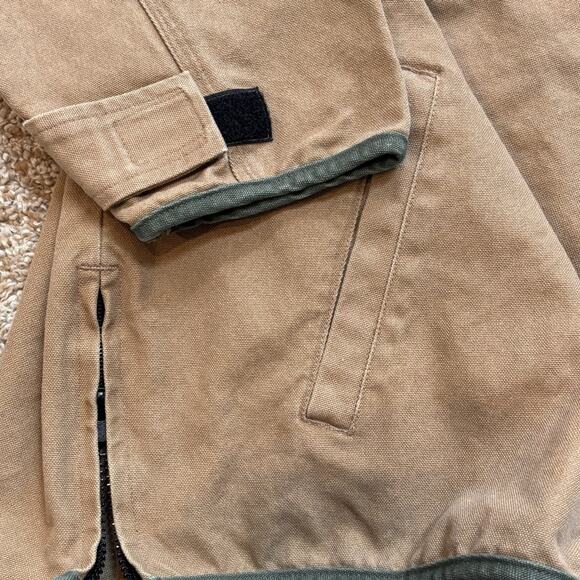 Kavu Canvas Pullover Jacket 1/4 Zip Throwshirt Men’s XL Khaki Tan Pockets - Picture 5 of 6